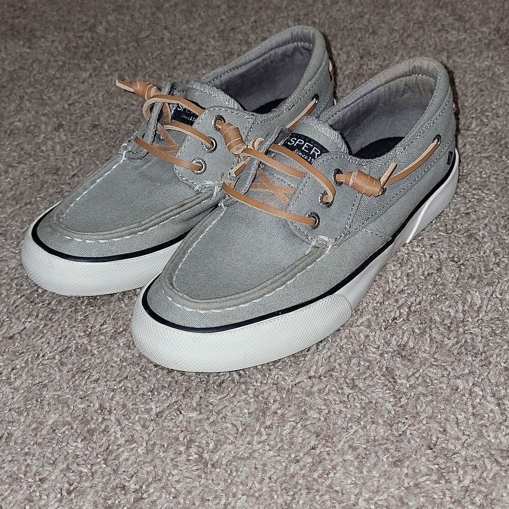 Sperry Top-Sider Womens Pier Loop Gray Womens Boat Shoes Memory Foam Size 5